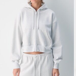 Aritzia cozy sweatfleece boyfriend boxy zip hoodie